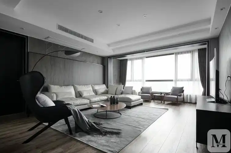 0万132㎡简约三房装修简约黑白灰的平行世界-红星美凯龙家装效果图