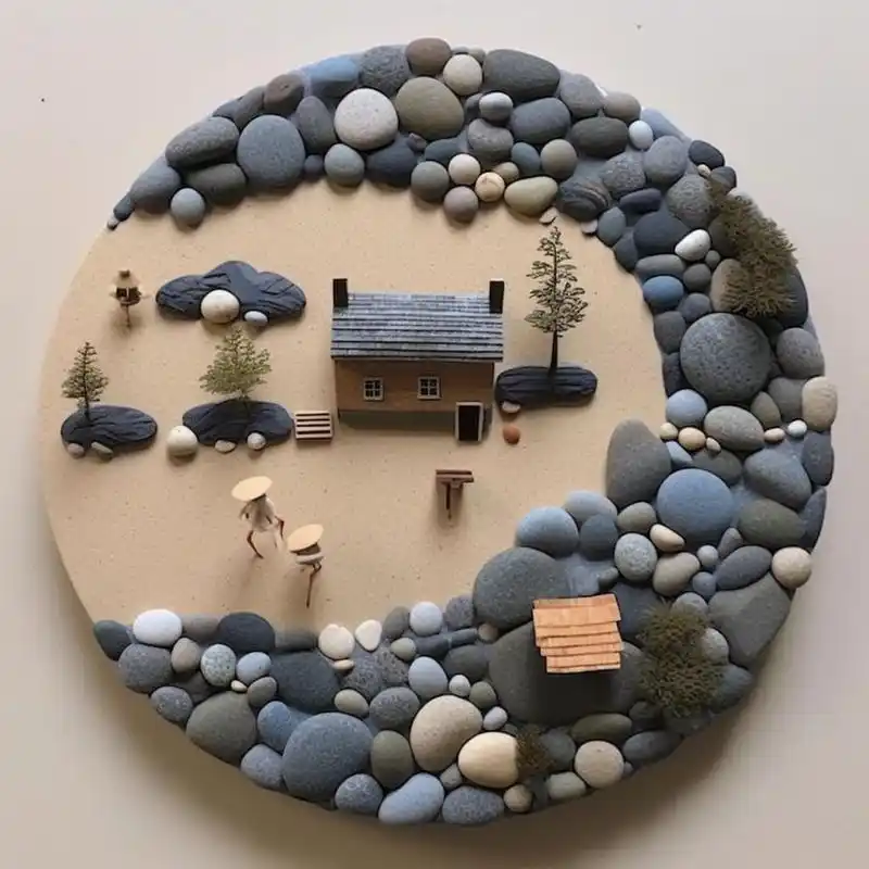 街边石子,摆成高端艺术品!生活处处都有艺术,你是发现的那个人吗?