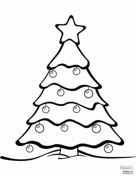 圣诞树挂件简笔画