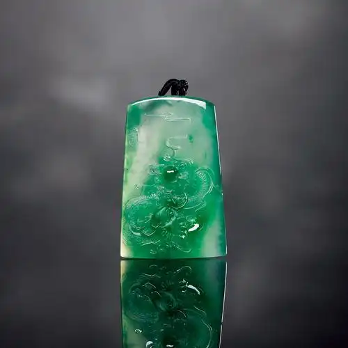 阳红华 翡翠威震四方挂件