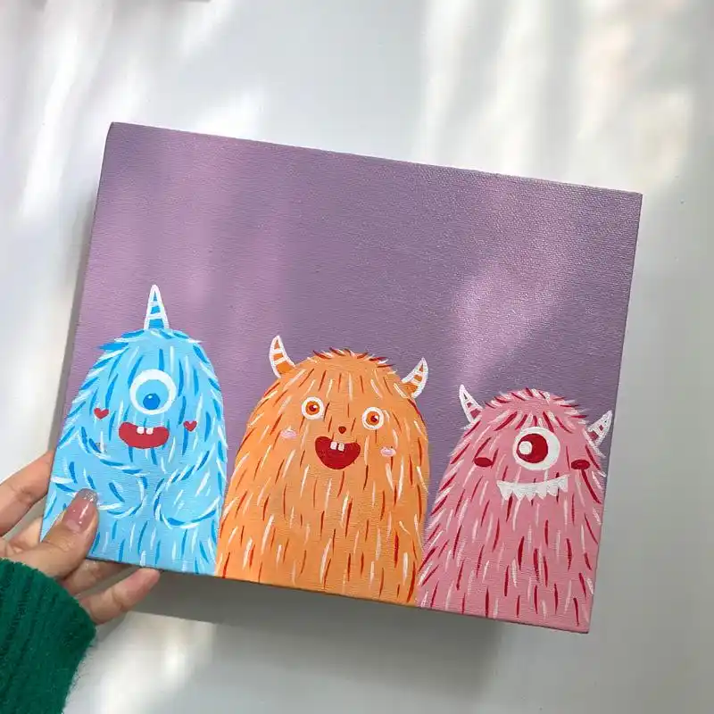 零基础 简单可爱的丙烯画 教程 教程在最后