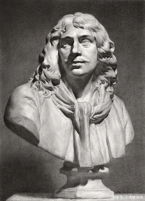 素描石膏像临摹范本