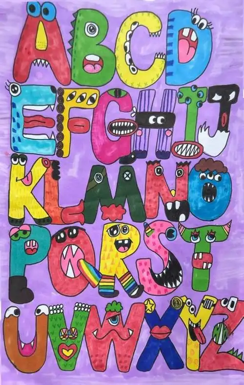 三年级的同学依据26个字母以及它们的发音,发挥你的想象,设计并画出不