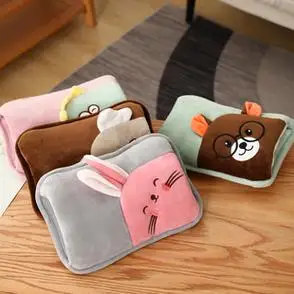 热水袋套电暖宝双插手毛绒布套充电暖水袋套子单卖卡通暖宝宝外套