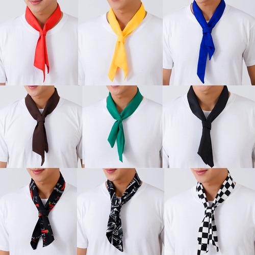 厨师三角巾领带领结 酒店西餐厅大佬领花 职业领巾厨师汉巾包邮