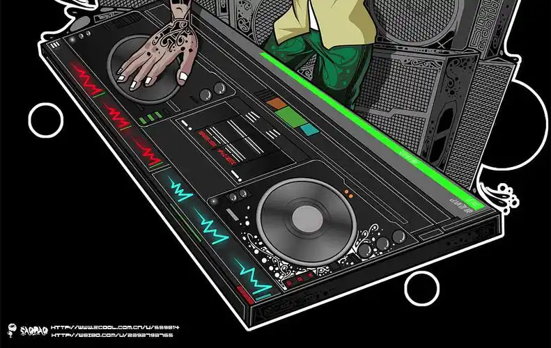 hiphop打碟男绘制过程及截图特写