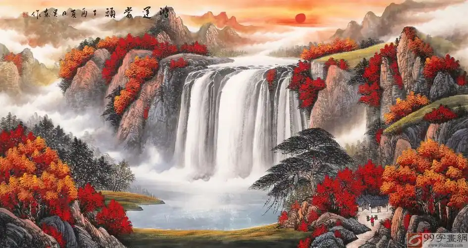 【已售】吴东 六尺《鸿运当头》 著名易经风水画家