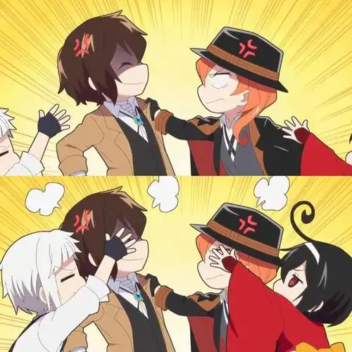 文豪野犬>太宰治,中原中也,国木田等的q版头像壁纸分享