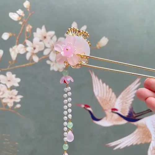 古装饰品厂古风发簪复古儿童汉服头饰中国国风发饰