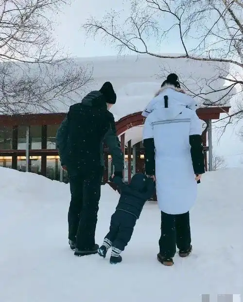 一家三口罕同框!黄晓明baby带小海绵出游,黄晓明全程抱儿子太贴心