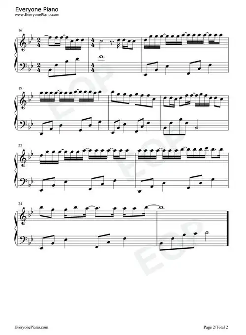 沦陷-原调简单版-我的爱滴滴点点圆圆圈圈像断了线-抖音热歌五线谱