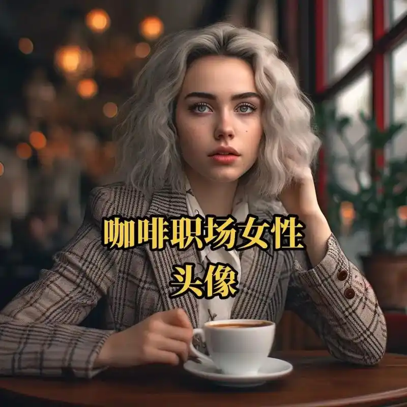 喝咖啡的职场女性头像.#女生头像 #优质头像 #我的新头像  - 抖音