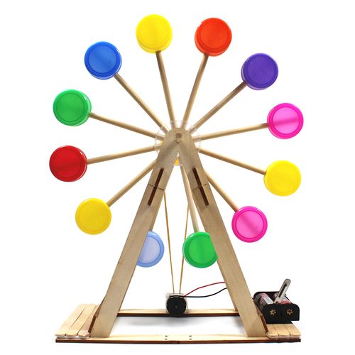 自制摩天轮手工diy材料废物利用科技小制作学生创意环保比赛作品
