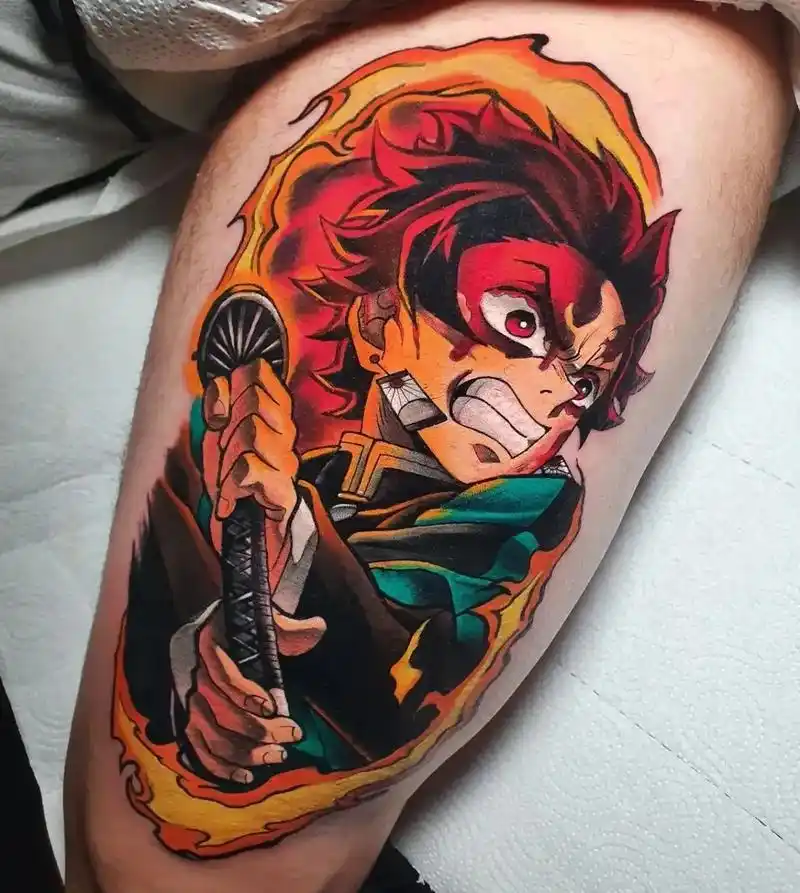 鬼灭之刃.#纹身 #tattoo #鬼灭之刃 #动漫#防水纹 - 抖音