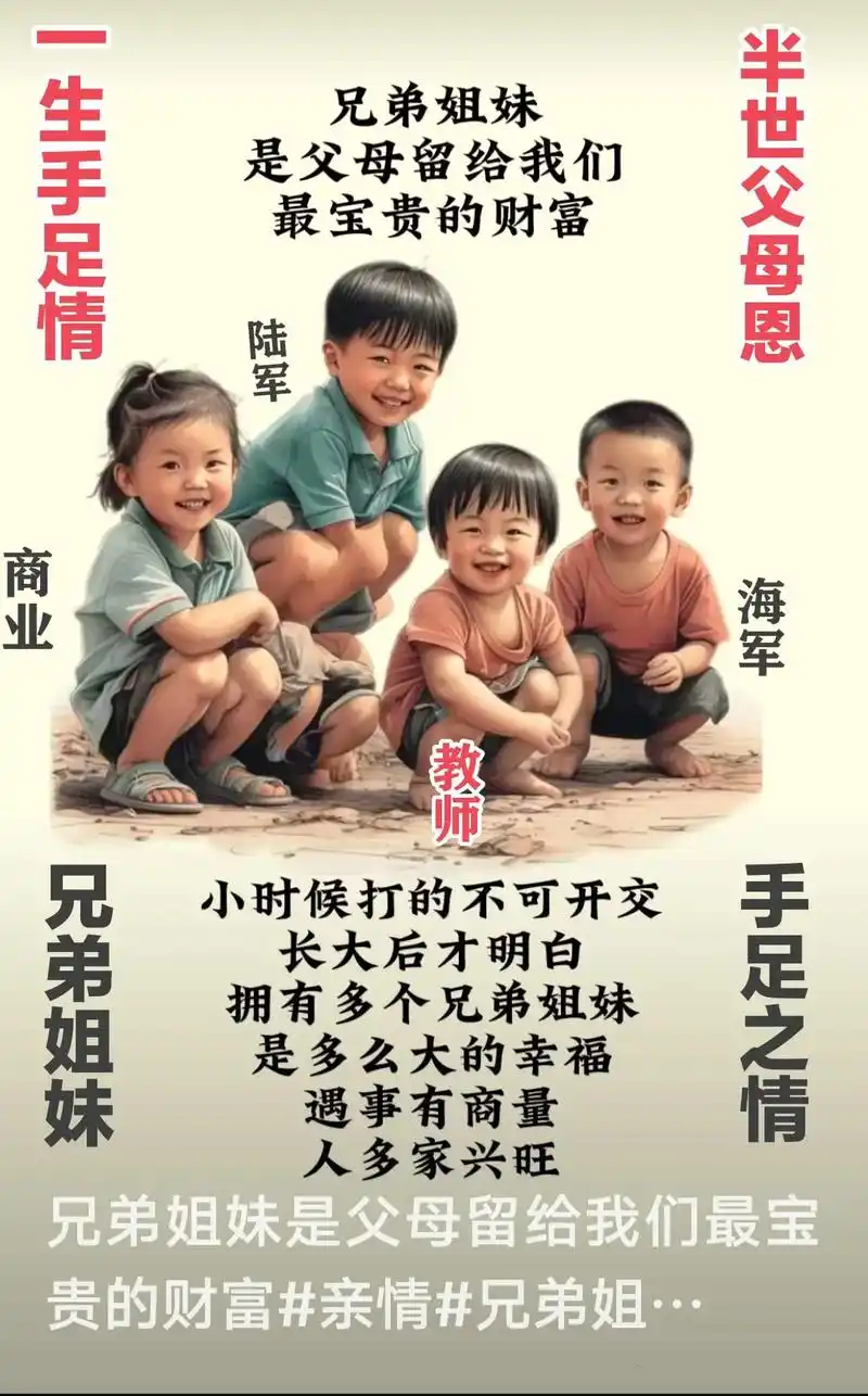 兄弟姐妹 手足情深