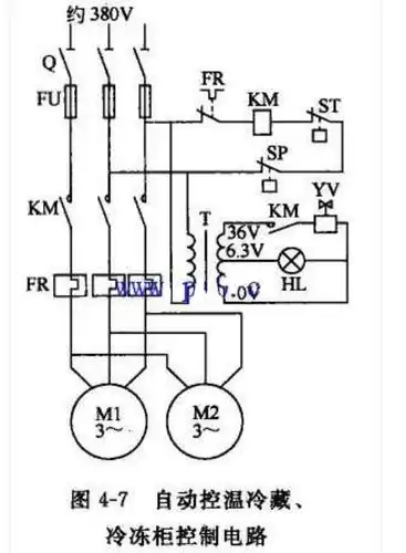 冷藏柜和冷冻柜控制电路图