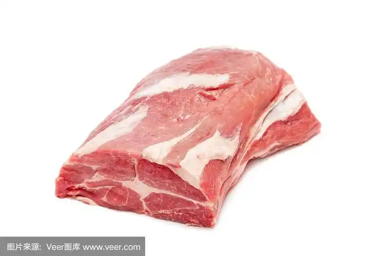 猪肉,颈,横截面,部分,背景分离