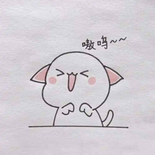 蜜桃猫简笔画教程