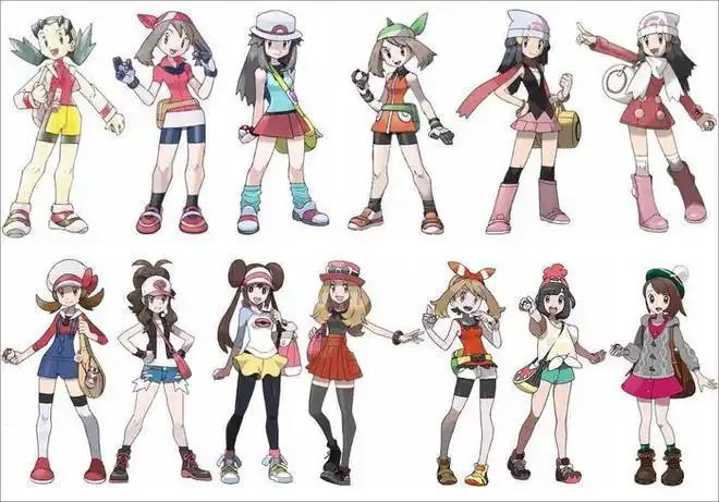 "宝可梦"中的部分女性形象作为《宝可梦:水晶》的制作方,当任天堂和