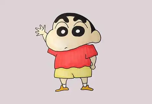 蜡笔小新怎么画简笔画简单又可爱图片 - 元艺考