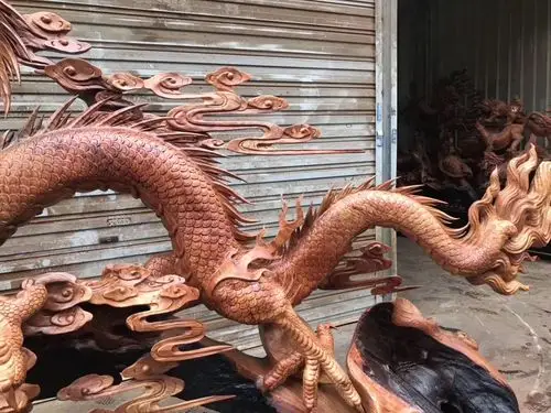 崖柏天然树根摆件根雕木雕盆景弥勒花梨中国龙根雕