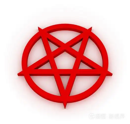 红色逆五角星