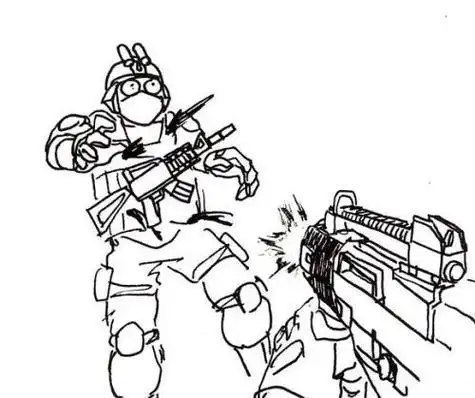 现代战场简笔画