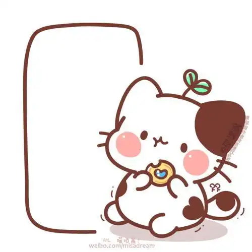 萌物可爱简笔画  30 ff花园夜原创手绘可爱宠物小猫咪头像插画手绘q版