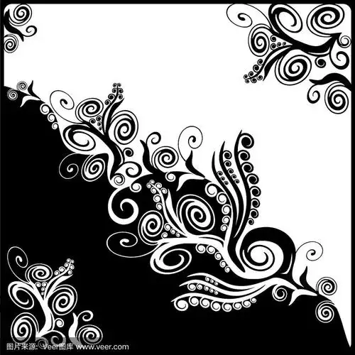 黑白不对称图案