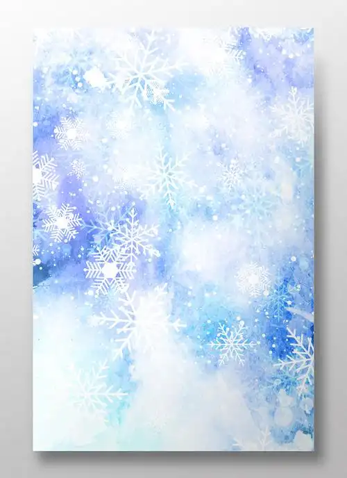 国外炫彩几何水彩白色唯美雪花背景高清ai图片设计素材免费下载_【包