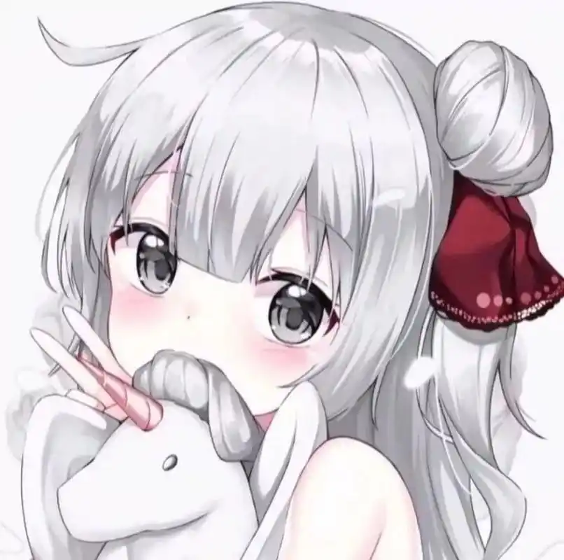 好看的治愈系白发动漫女生头像