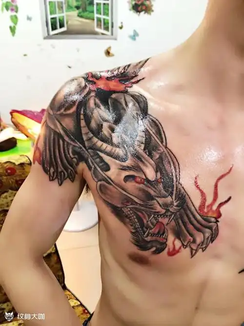 穷奇_纹身图案手稿图片_张有明的纹身作品集