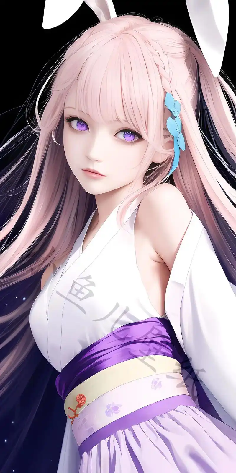 (4k全面屏壁纸)兔年专属壁纸.#这谁顶得住啊 这可爱的兔耳 - 抖音