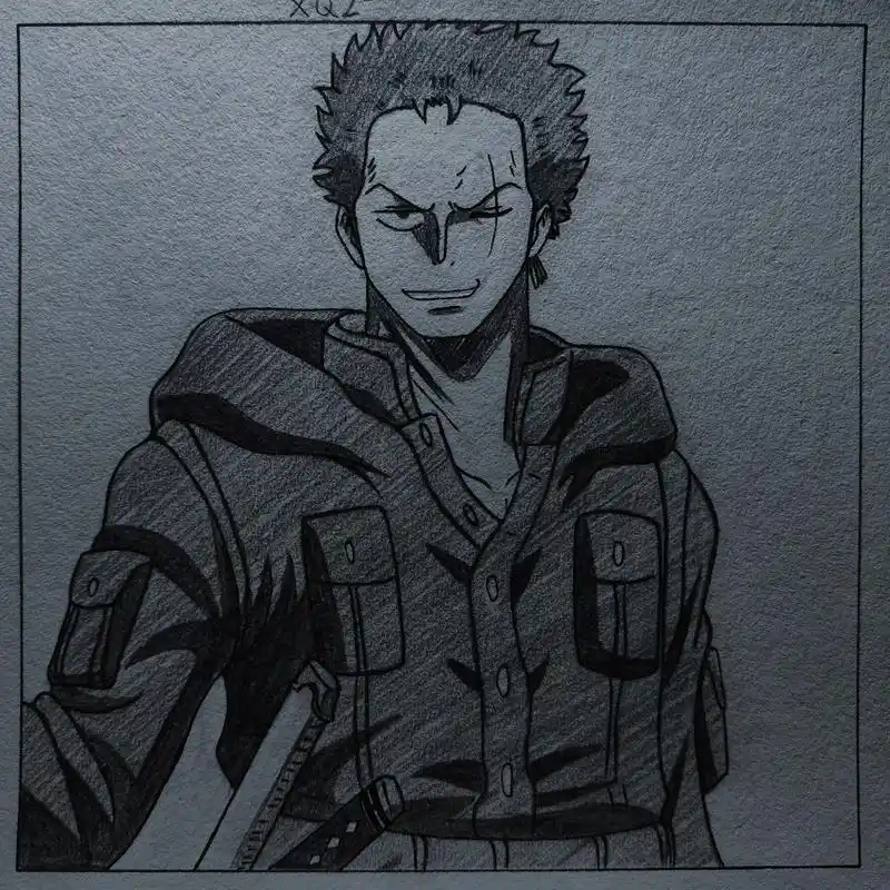 索隆忒师了#绘画教程#海贼王索隆#图文伙伴计划  - 抖音