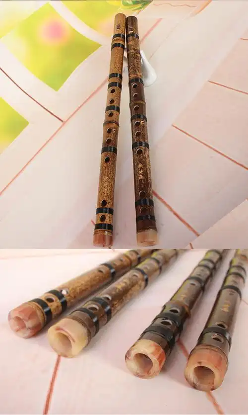 6孔竖笛紫竹哨笛六孔竖笛扁口直笛学生竹笛教学专用口笛葫紫竹贴膜