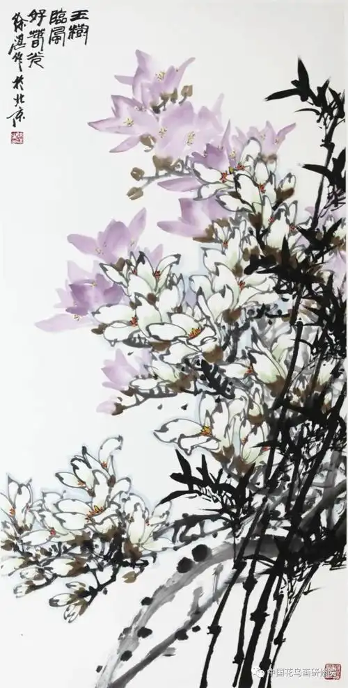 中国花鸟画研修院徐湛教授网络研修班招生简章!_玉兰