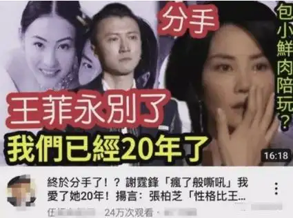 谢霆锋承认与王菲感情破裂,疑王菲包养小鲜肉,网友9字