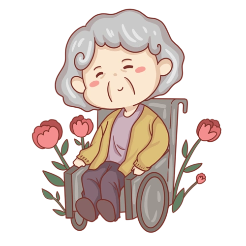 手绘老奶奶图片