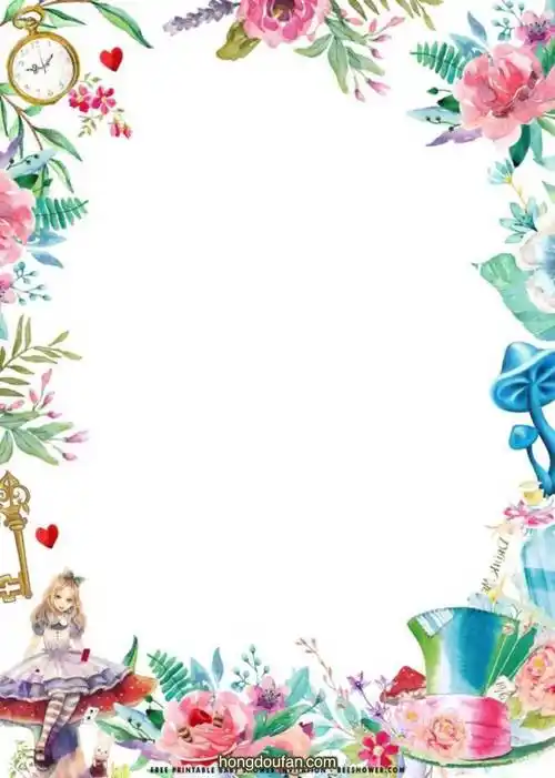 10张可爱水彩派对主题空白彩色纸张背景图片