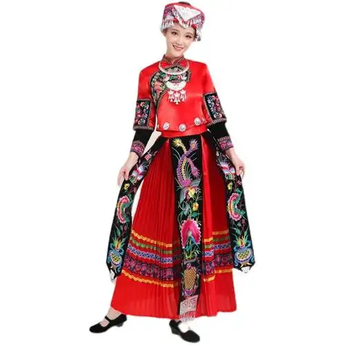 服装56个少数民族特色传统成人阿昌族表演舞台合唱民族服装