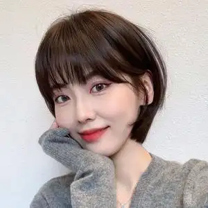 假发女短发真发全真人发夏季自然仿真减龄日系锁骨发型全头假发套