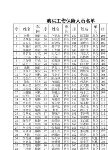 工伤保险人员名单_word文档在线阅读与下载_文档网