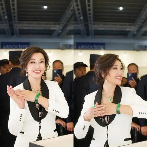 刘晓庆佩戴奢华翡翠美照刷屏跟她学翡翠搭配准没错