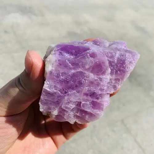 工厂直销天然原始 kunzite 矿物标本水晶紫色粗糙石英愈合
