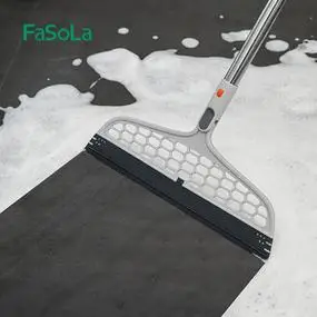 日本fasola魔术扫把刮水拖把浴室卫生间家用拖地长柄硅胶洗地神器