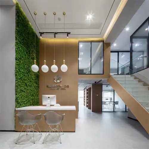 佛山装修攻略盘点那些高颜值的办公室前台装修帅