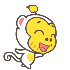 小猴子笑眯眯奔跑飞吻可爱gif动图_动态图_表情包下载_soogif