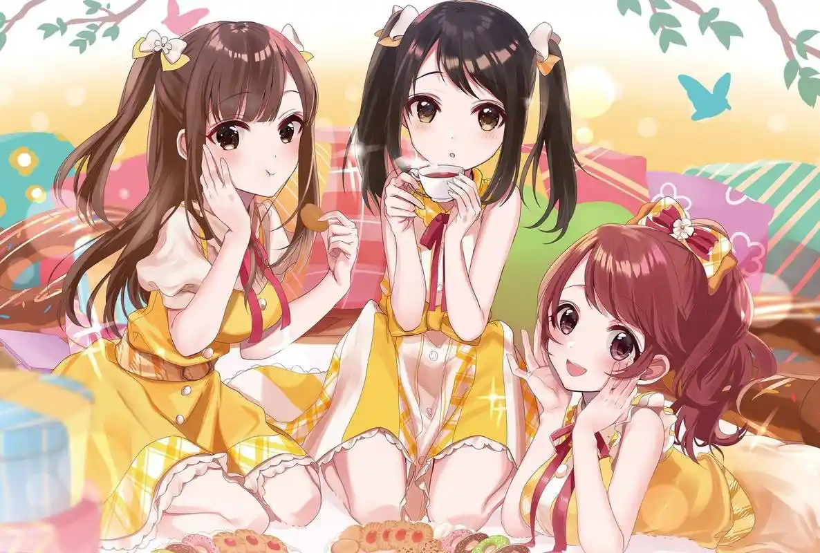 唯美二次元小仙女动漫闺蜜壁纸,深爱变成了心酸,思念变成了心烦