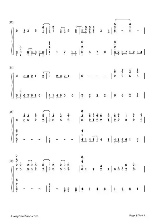 let it go完整版-动画冰雪奇缘主题曲双手简谱预览2-钢琴谱文件