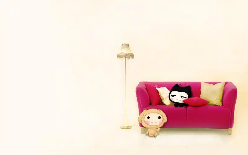 可爱沙发电脑桌面壁纸